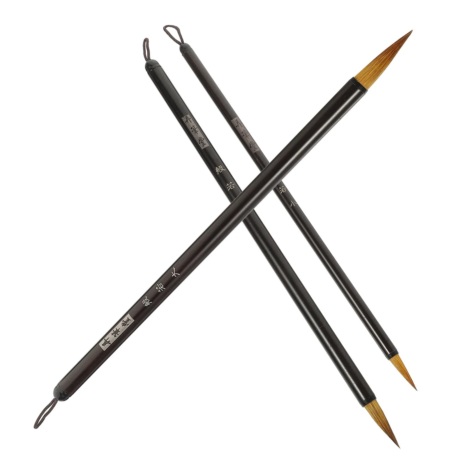 3Pcs Wolf Hair Chinese Calligraphy Brush Set Premium Handmade Traditional Ink Brush for Beginners Artists Professionals Writing