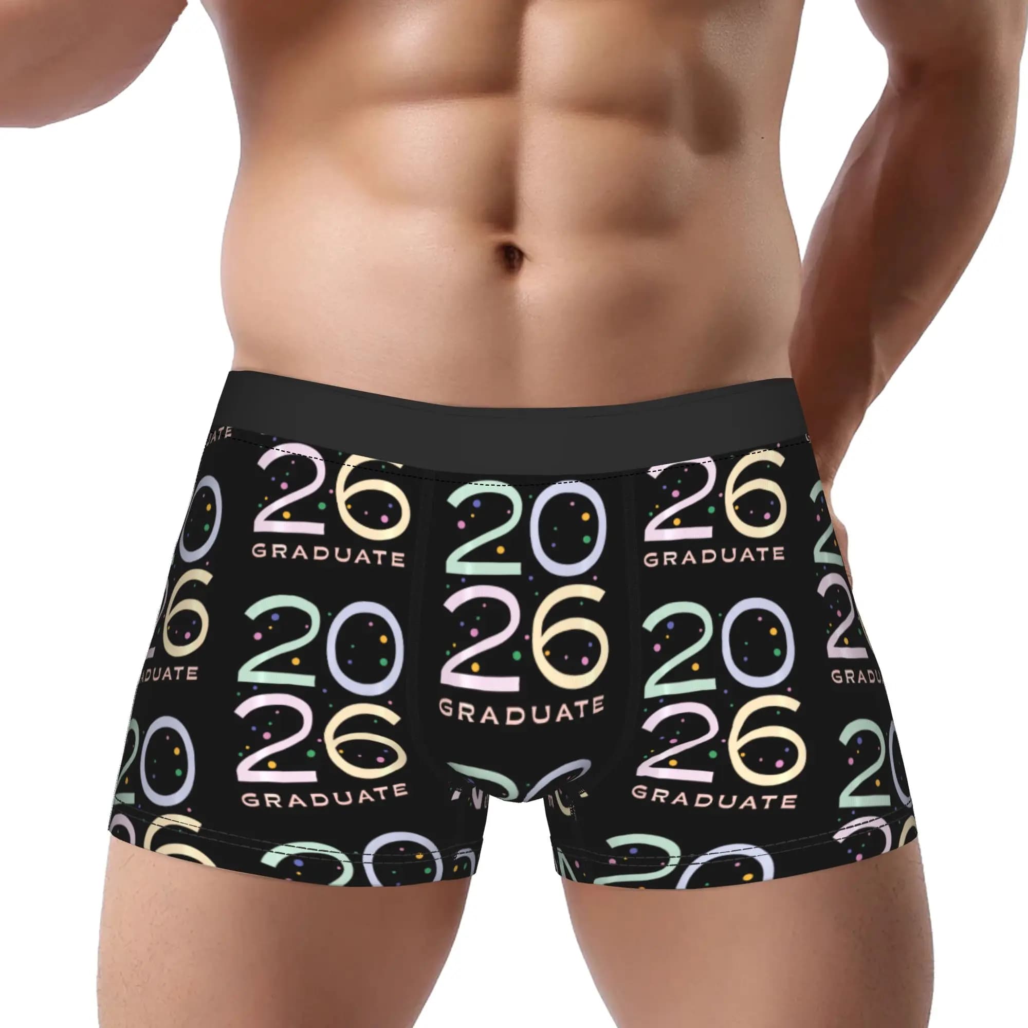 Graduate Seniors Party Pastel Graphic Class Of 2026 Underpants Homme Panties Male Underwear Print Shorts Boxer Briefs