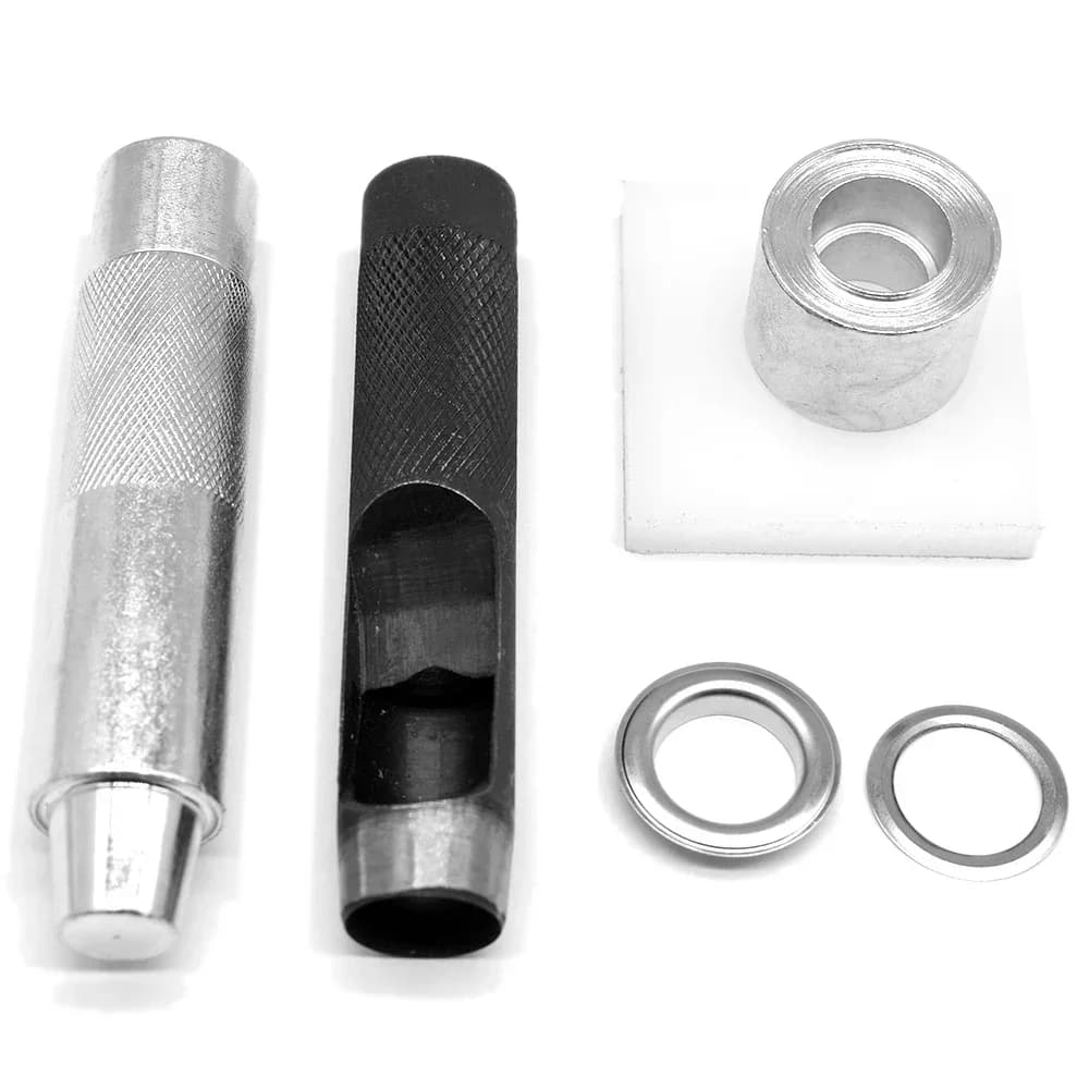 Eyelet Tool Kit Included Pad Puncher Hammer Stick with 100 Sets Metal Grommets Clothing Accessories Scrapbooking LeatherCraft