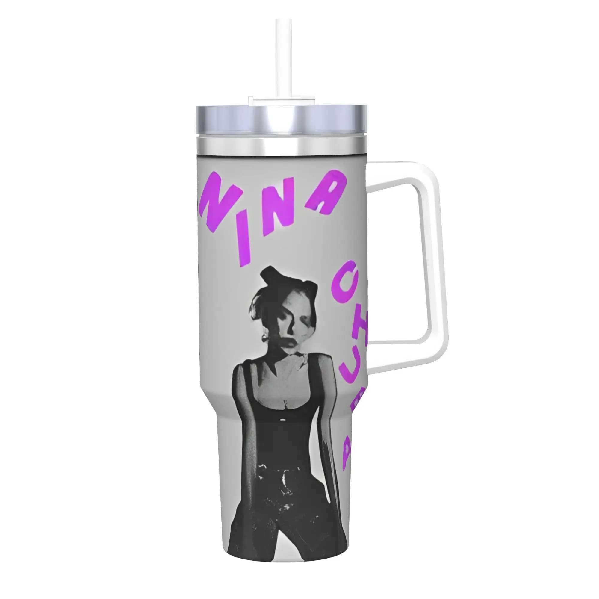 Nina Chuba Music Singe Tumbler Bottiglia d'acqua per bevande fredde Mantieni il calore Tazza termica in acciaio inossidabile Tazze per auto da viaggio personalizzate