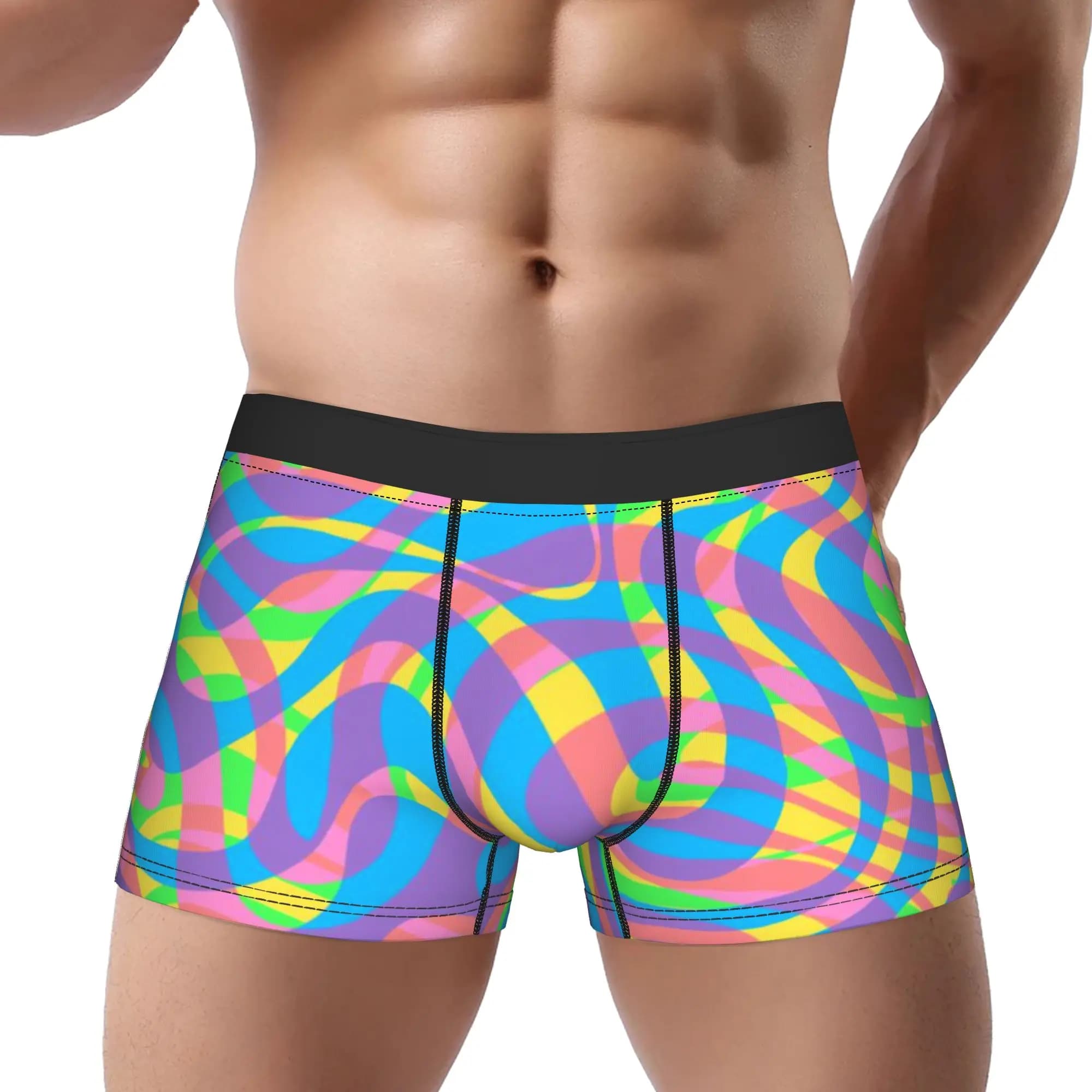 Disorder (14) Abstract Swirl Underpants Breathbale Panties Men's Underwear Comfortable Shorts Boxer Briefs