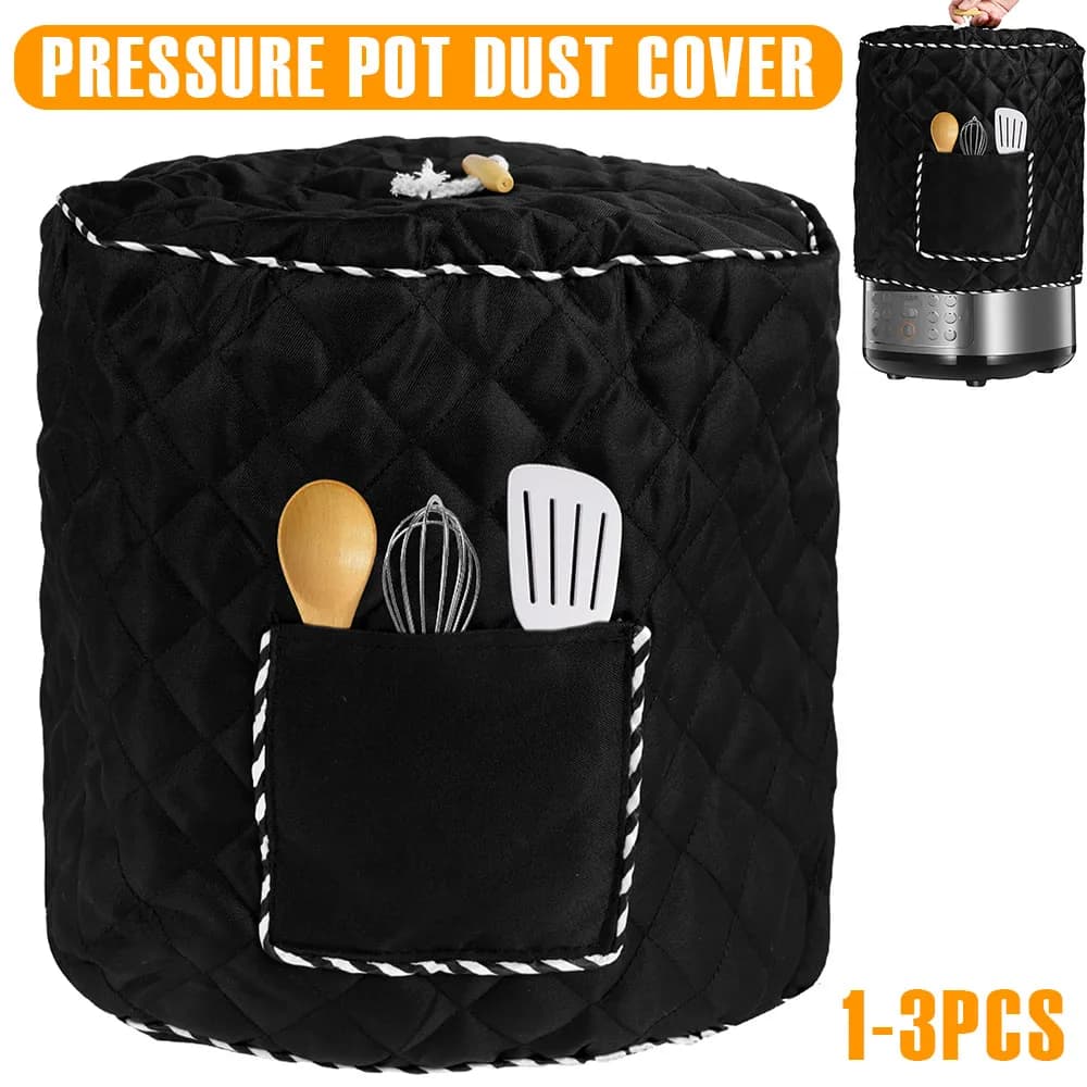 1/3 pieces dust cover for kitchen pressure cooker washable cover for air fryer with pocket 31x33 cm folding covers for electric pressure cooker