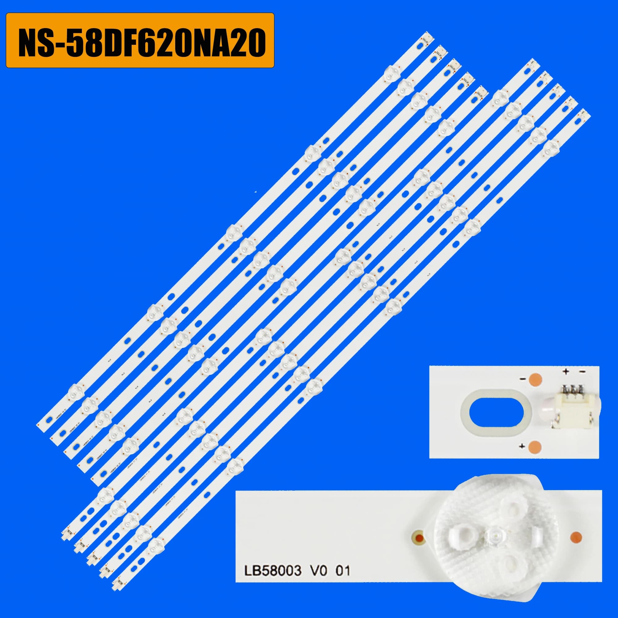 Striscia di retroilluminazione a LED per NS-58DF620NA20 58PUS6203 58PUS6504 58PUF6013 58PUS7555 58PUS6203/12 58PUS6504/12 58PUS6504/60 58PUS7505