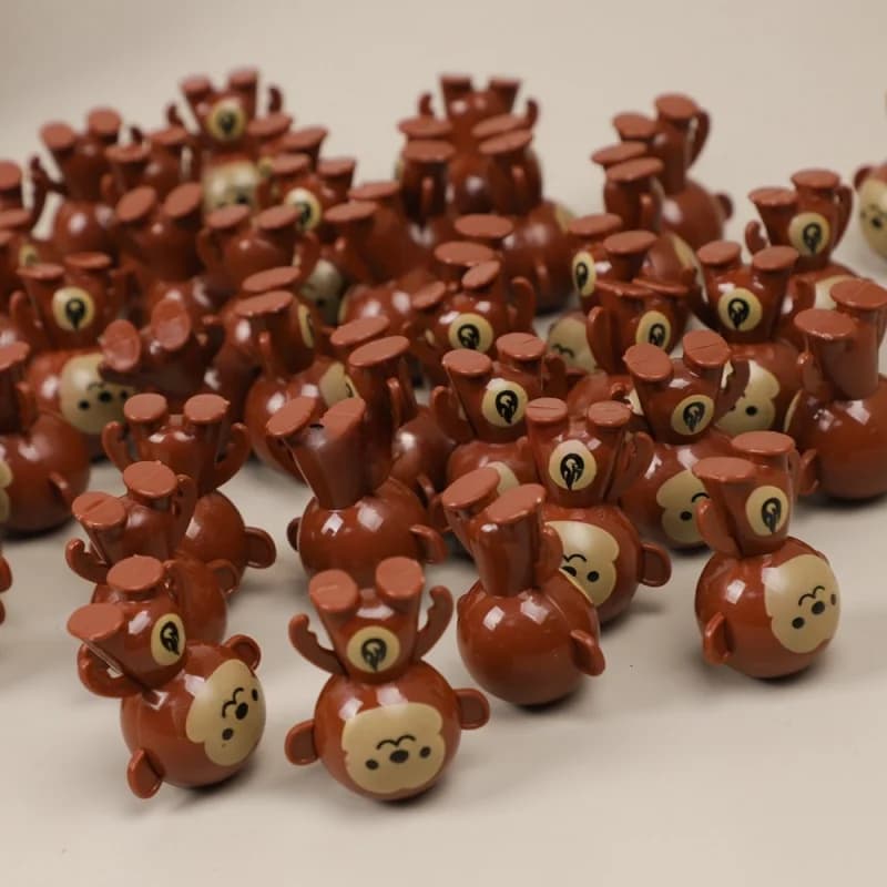 10 Pezzi Giocattolo Scimmia Oscillante per Bambini, Divertente Giocattolo Antistress da Scrivania, Giocattolo per Bambini, Regalo di Natale e Compleanno, 10 Pezzi