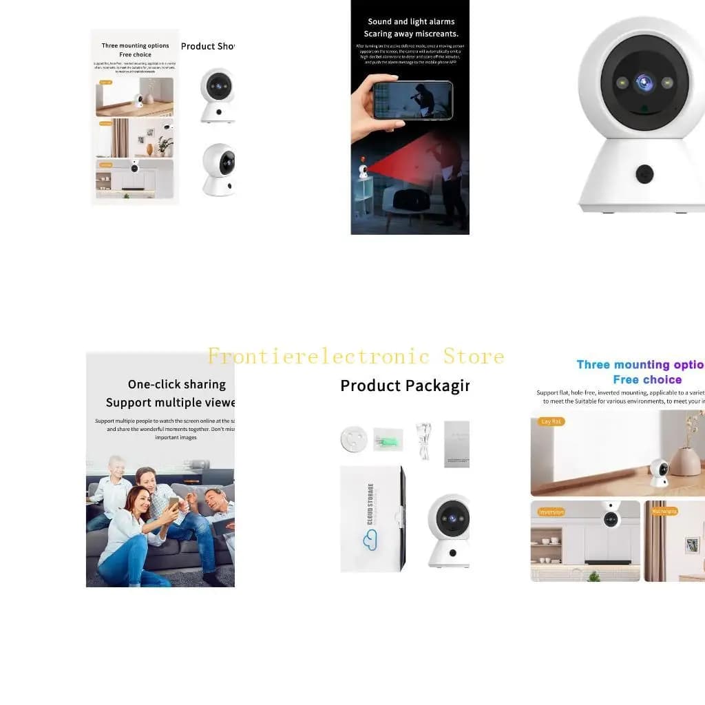 Monitor esterno per visione notturna 1080P sicurezza domestica con telecamera wireless G8DB 360 Wifi