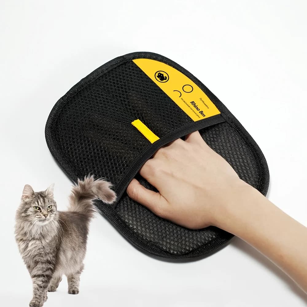 Guanti per la rimozione dei peli di animali domestici di grandi dimensioni, guanti statici per la toelettatura dei gatti, rimuovi peli in polipropilene per cani e gatti