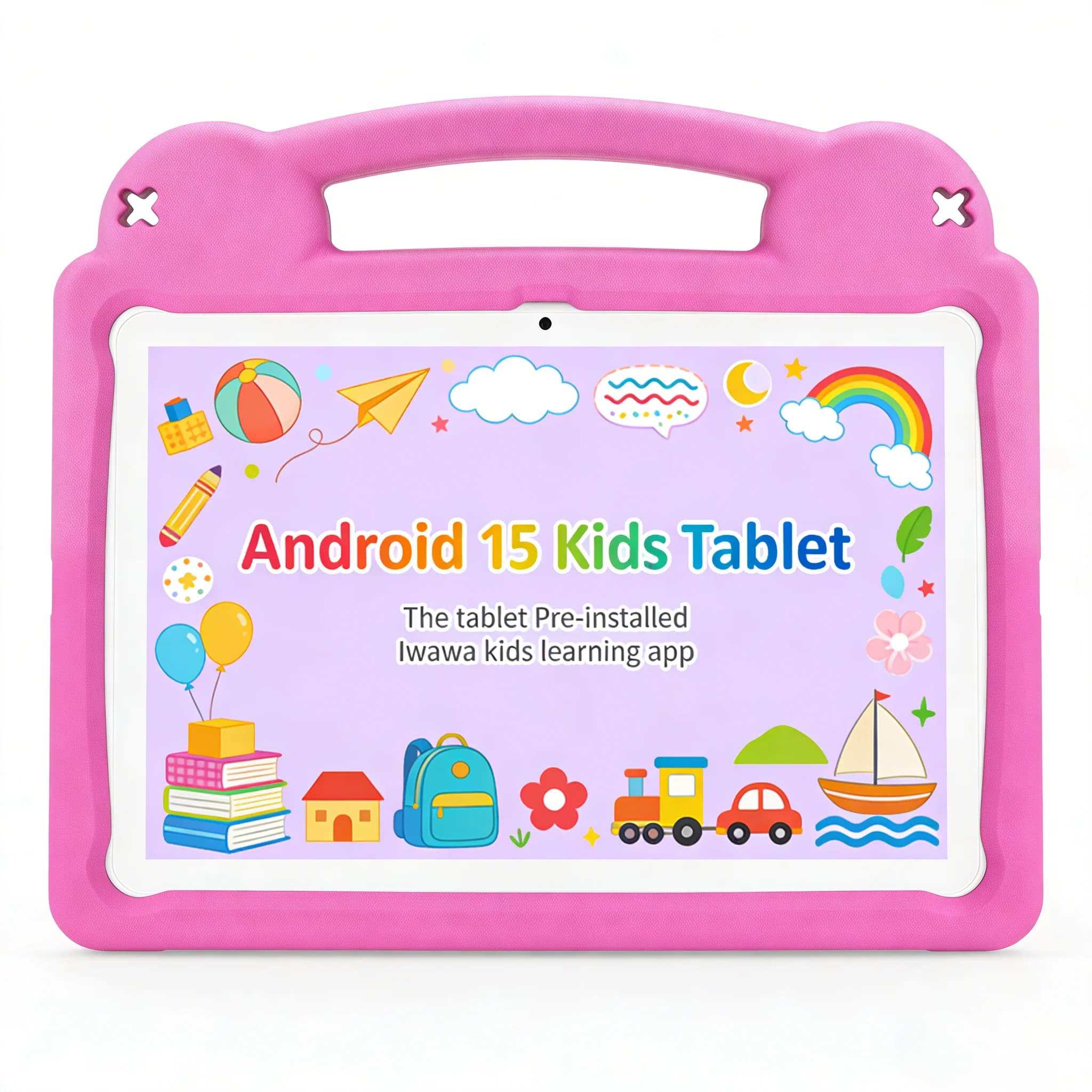 ANRY Tablet Android 15 per Bambini 10.1" 8GB+64GB Display IPS 1280x800 Batteria 5000mAh Doppia Fotocamera WiFi 6 Tablet Educativo per Bambini
