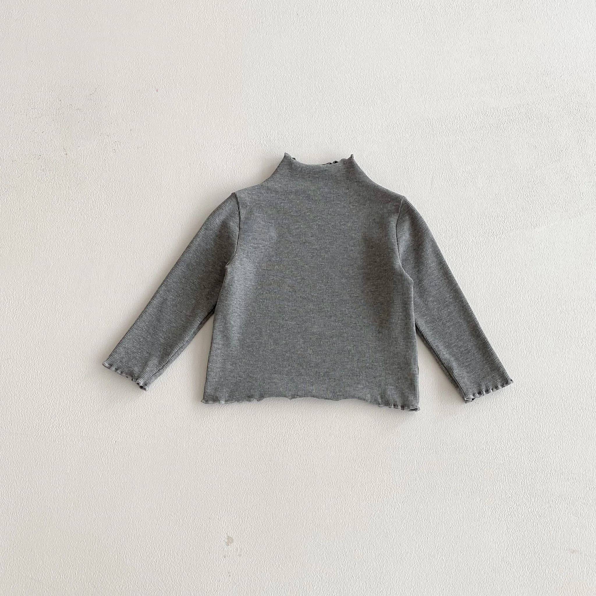 Girls' Long Sleeve T-Shirt with Lace Trim, Autumn and Spring Underwear Top for Girls