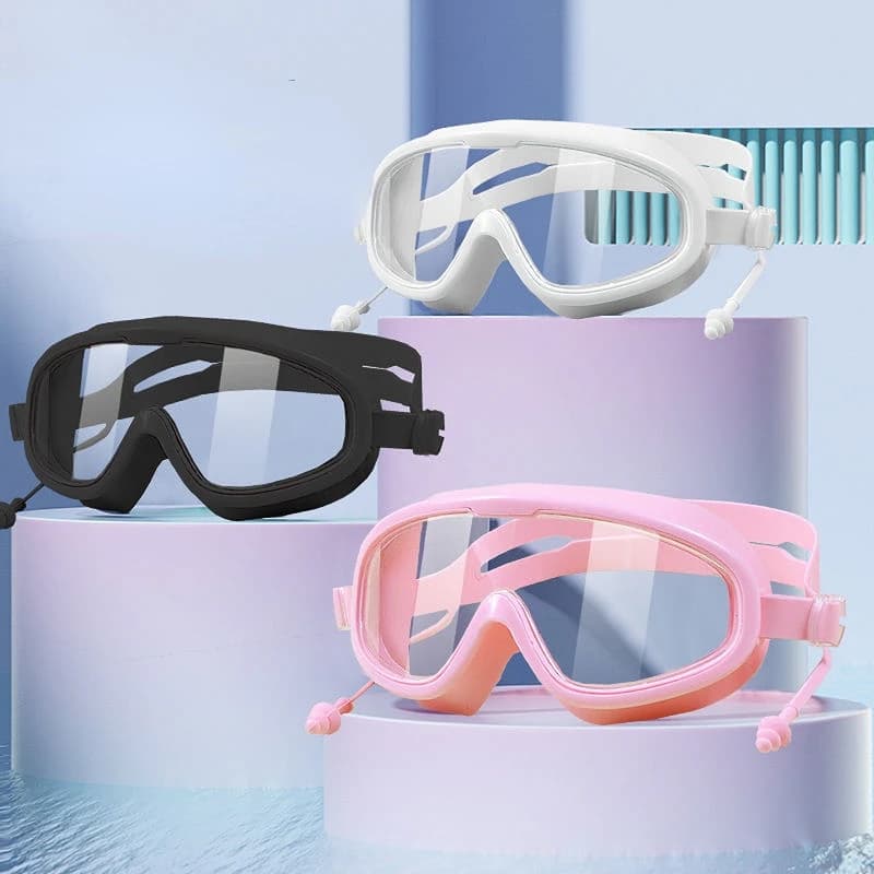 Professional swimming glasses with big frame Waterproof soft silicone swimming glasses Anti-fog swim glasses Man Woman Men's glasses Women's glasses