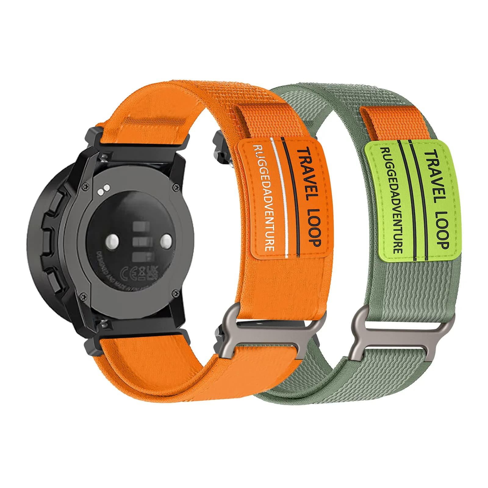 2 fascette in nylon con velcro per Suunto 7/9/9 Titanium/9 Baro/9 GPS/D5/D5i/D7/Spartan Ultra/Spartan Sport/Wrist HR Strap