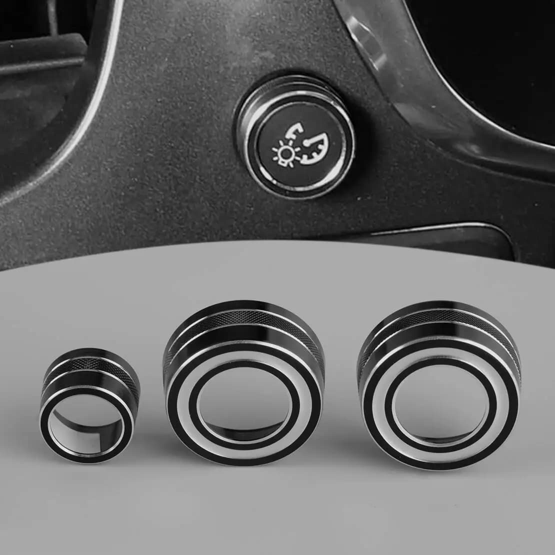 Copertura del pulsante dell'asta del tergicristallo in lega di alluminio nera, accessorio decorativo per Chevrolet Corvette C7 2014-2019