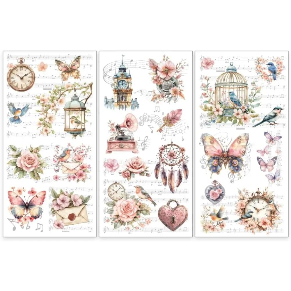 3 fogli, 3 stili, adesivi decorativi impermeabili in PVC, decorazioni floreali autoadesive per la decorazione di mobili, orologi, 300x150 mm