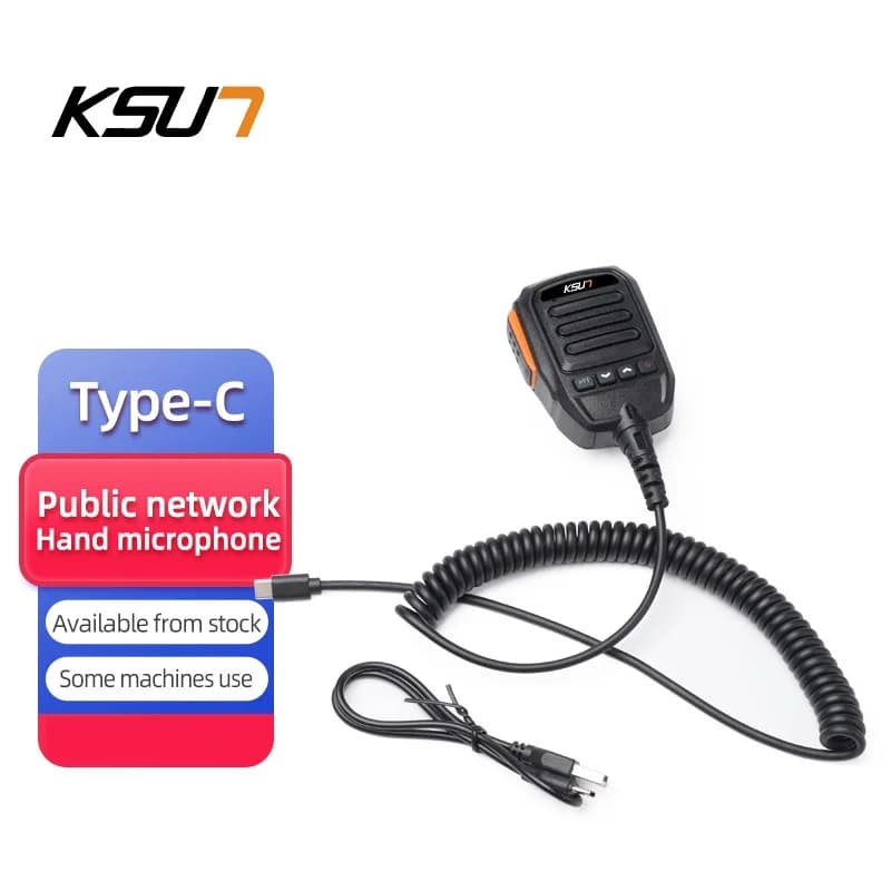 Microfono da Spalla/Mano per Walkie Talkie, Radio 4G Zello ZL35 ZL38, Accessori Radio Bidirezionale Tipo C KSUN