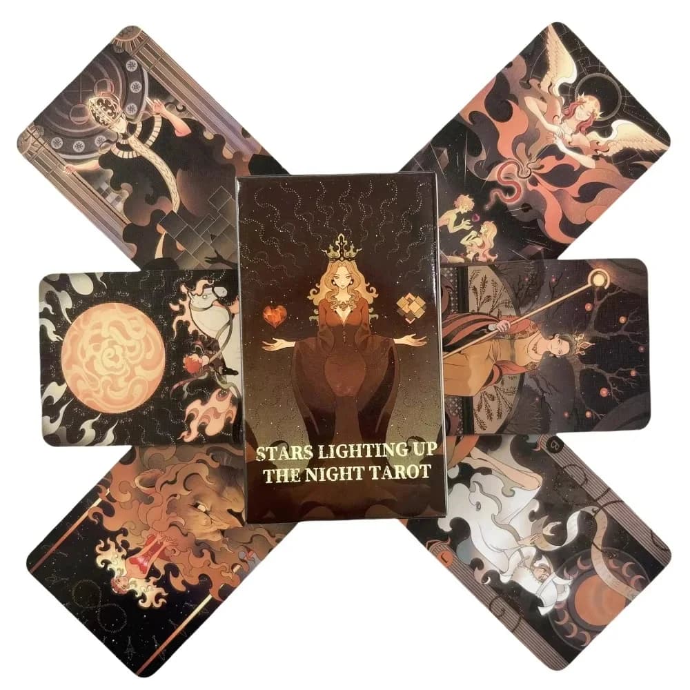 Stelle che illuminano la notte Carte Oracle A 78 carte dei tarocchi Edizione divinazione Mazzo di predizione del futuro Borad Giochi di gioco Mazzi di tarocchi