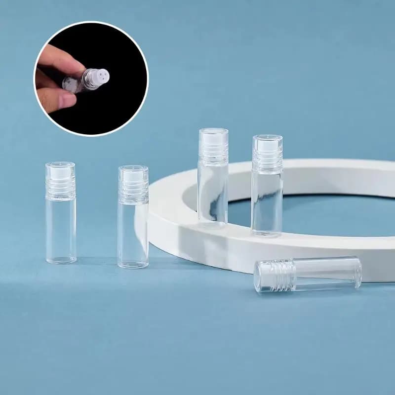 5 contenitori mini da 3 ml in plastica trasparente vuoti per polvere con filtro a 3 fori per ombretti cosmetici sfusi ricaricabili