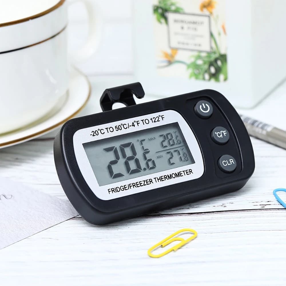 Nuovo termometro elettronico digitale per congelatore frigorifero funzione di registrazione Max/Min con gancio termometro da cucina per uso domestico