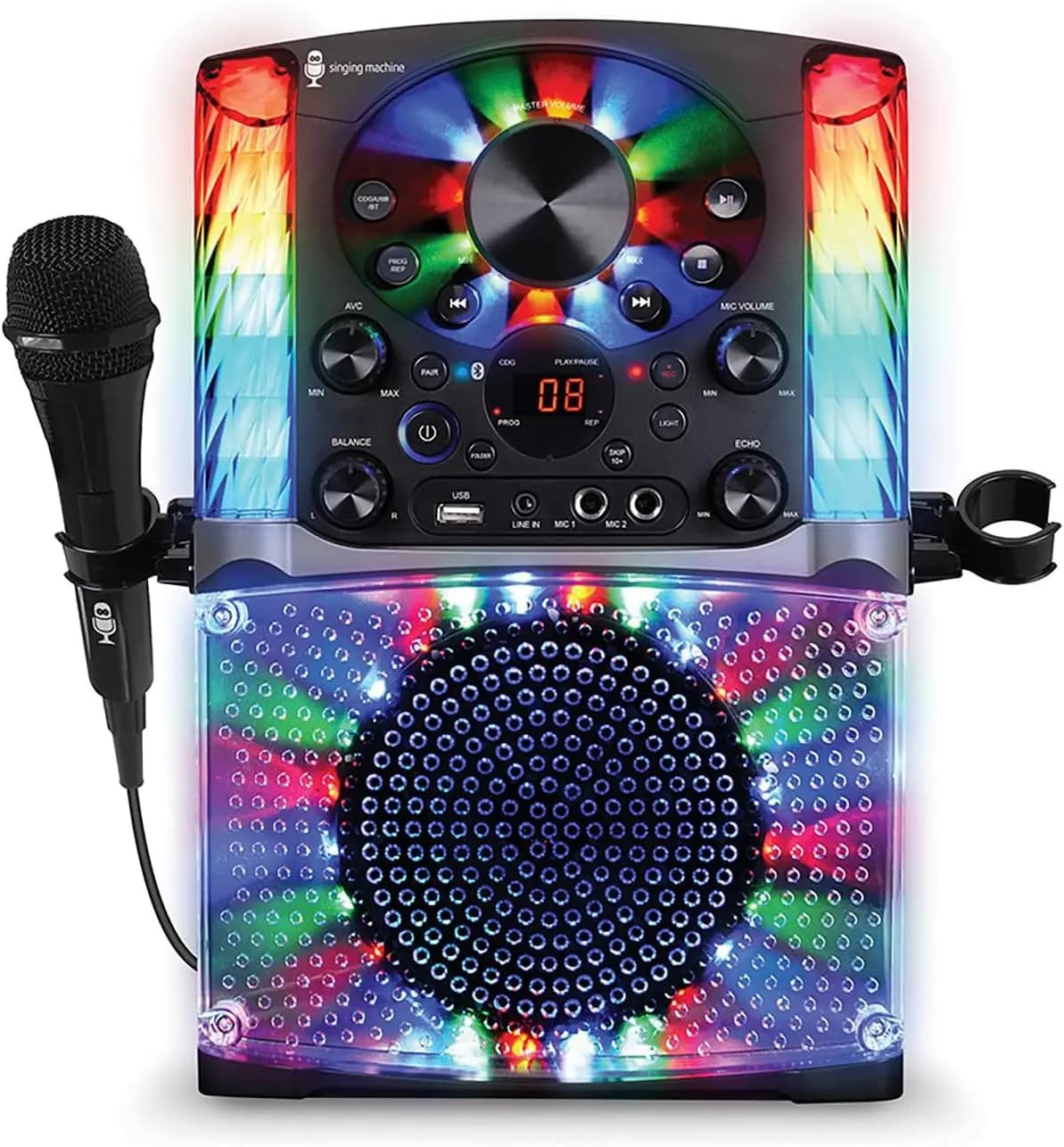 Sistema Karaoke Bluetooth Portatile con Lettore CD+G, Nero - Alternativa a Singing Machine