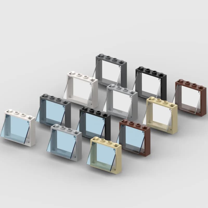 *Finestra 1x4x3 c. Vetro* 10 pezzi fai da te illumina il blocco del mattone parte n. 60594 86210 Compatibile con Altre Assembla Particelle