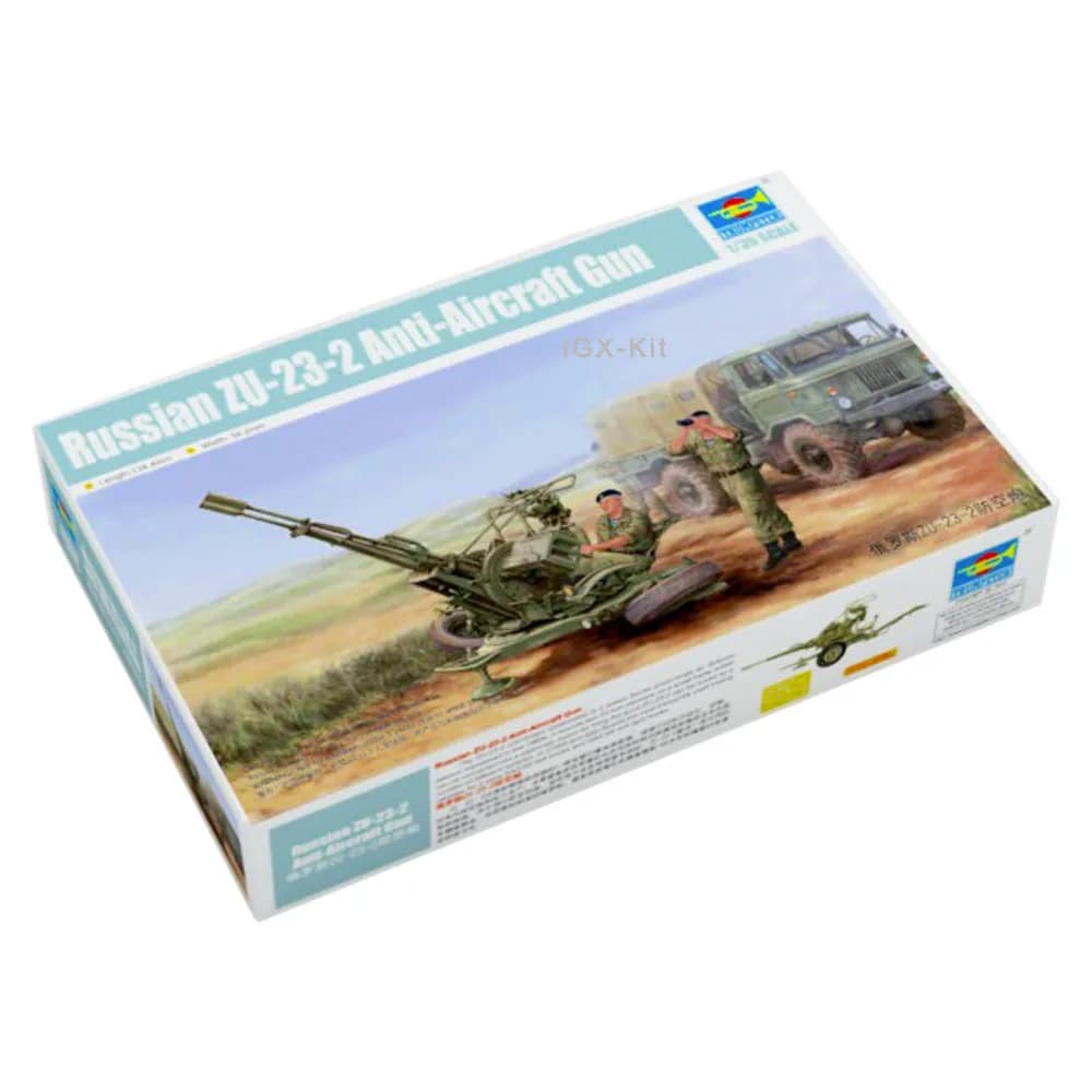 Trumpeter 02348 1/35 SRussian Zu23 ZU-23-2 Anti Aereo Pistola Artiglieria Regalo Militare Modello di Montaggio In Plastica Giocattolo Kit di Costruzione