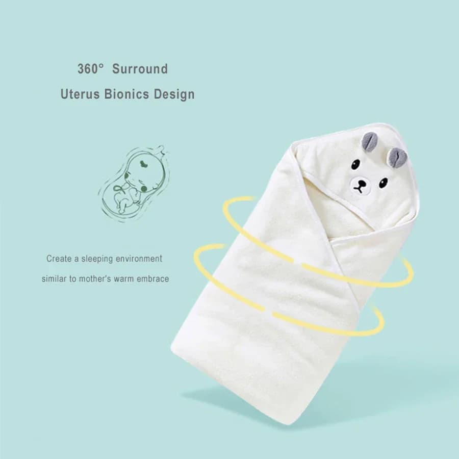 Bathrobe for babies and children, bath towel, wrapping blanket with hood, coral fleece with cartoon designs, for babies and children, blanket for bed