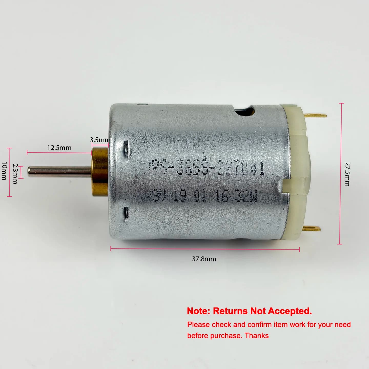 RS-385SA-2270 385PA Motor DC 20V 24V 28V 32V High Speed Micro Small Round 27.5mm 385 Electric Motor for Hot Gun Hair Dryer