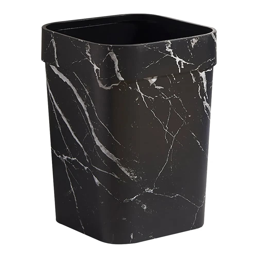 Cestino per Rifiuti Quadrato in Plastica con Anello a Pressione Ergonomico per Casa, Cucina, Bagno, Soggiorno, Camera da Letto, Ufficio, Dormitorio