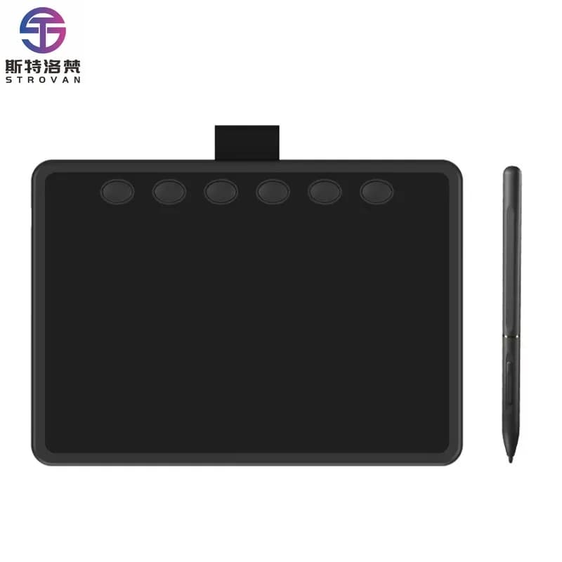 Tavoletta grafica con penna digitale compatibile con smartphone da 6 pollici Tavoletta grafica con design grafico a livello di pressione 8192 senza batteria