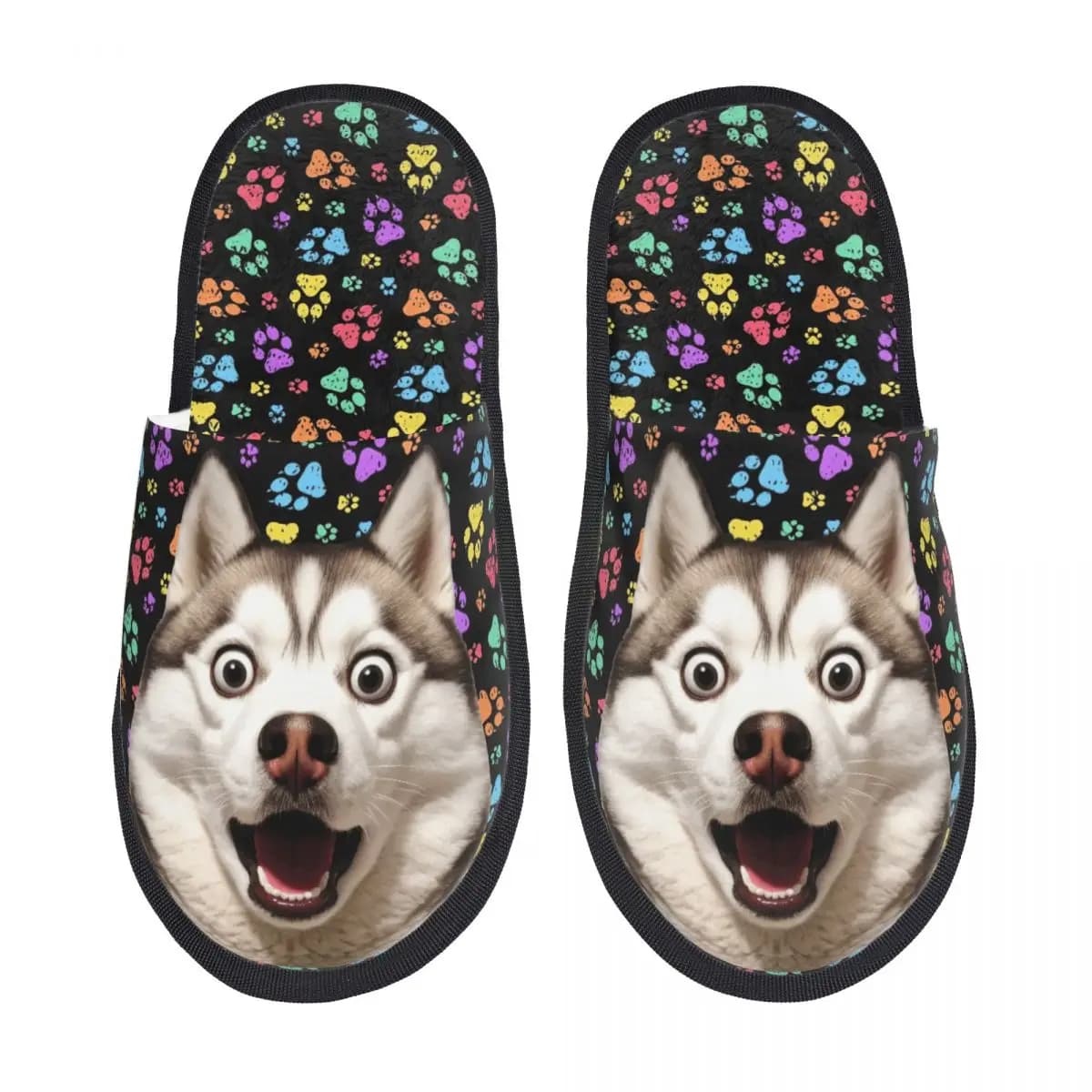 Pantofole Personalizzate con Meme del Viso del Tuo Cane o Gatto, Ciabatte da Donna in Memory Foam per Amanti degli Animali