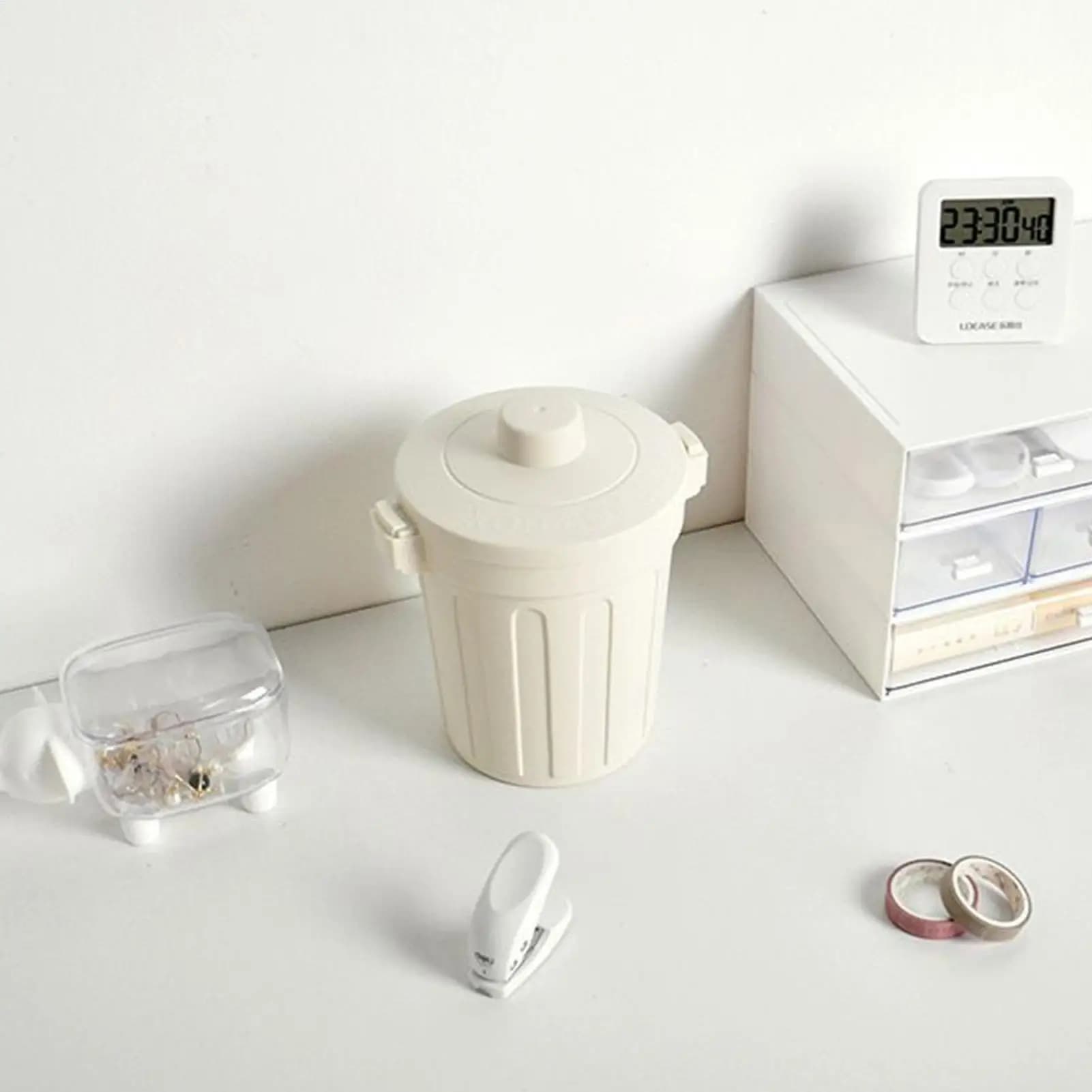 Mini scrivania pattumiera piccolo cestino per rifiuti con coperchio cestino per rifiuti da scrivania cestino per rifiuti per bagno cucina camera da letto uffici dormitorio auto