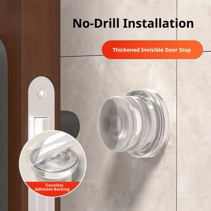 Floor Door Stops Buffer Silicone Gel Door Stop Transparent Wall Protection Muffler Non-slip Door Bumper Furniture Protector Pad