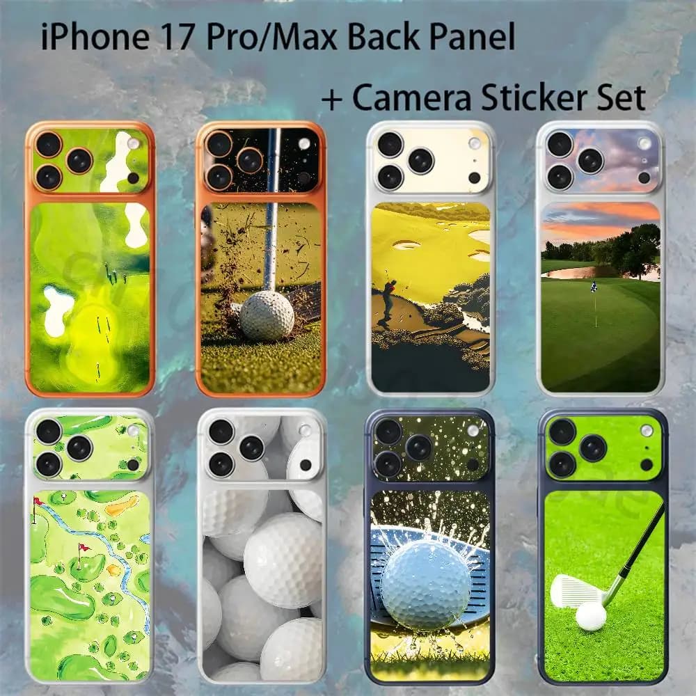 Sport Golf Ball For iPhone 17Pro/ProMax Battry Back Cover with Camera Decal Skin Rear Protective Sticker Film