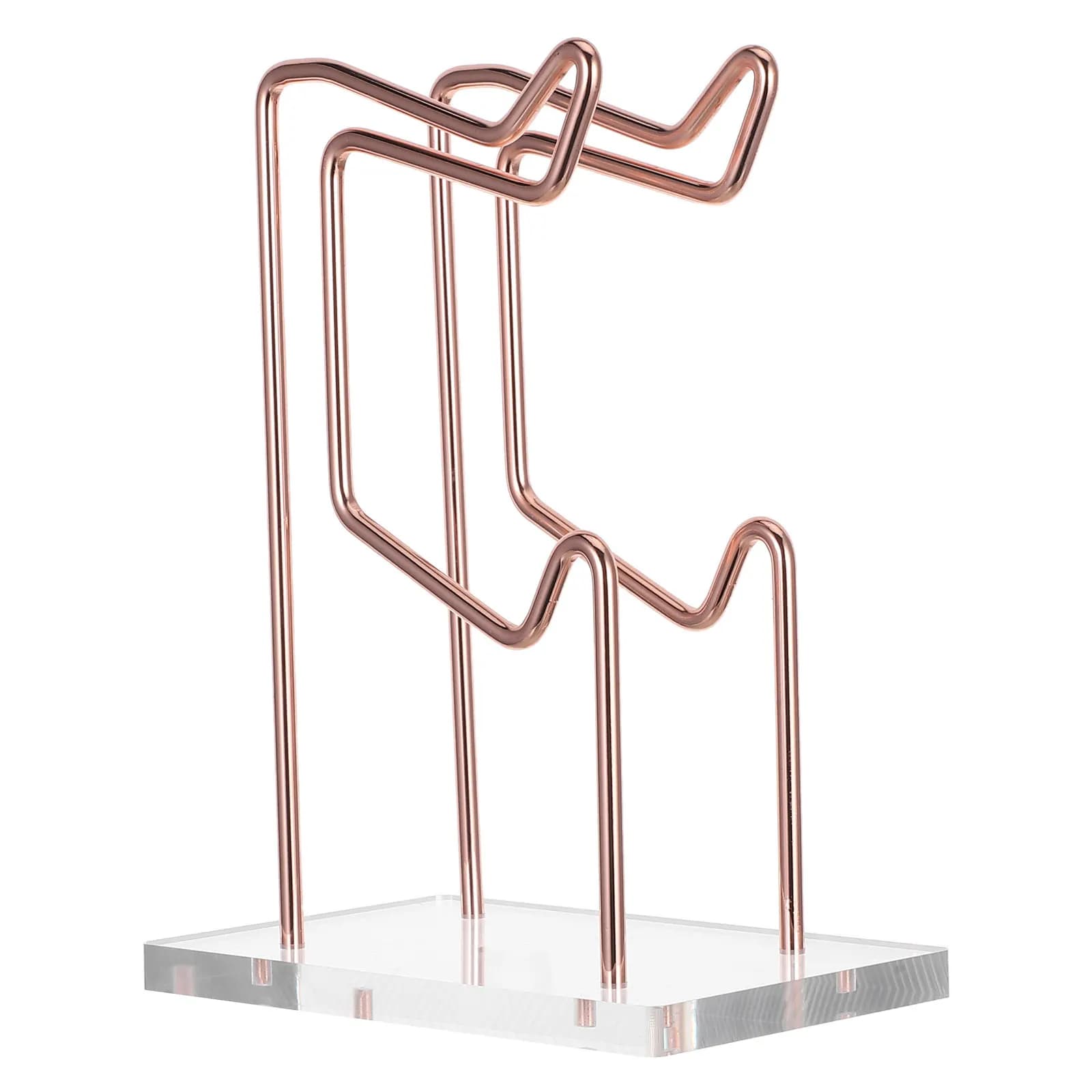Game Controller and Headset Stand Metal Frame Acrylic Base Two-Tier Organizer Gaming Accessories Tabletop Storage Rack Gaming