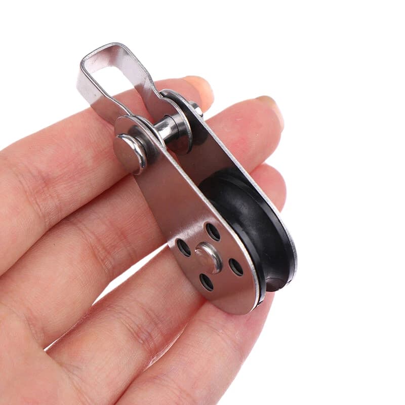 25mm 304 316 In Acciaio Inox Ruota Singola Blocco Corda Runner Puleggia Girevole Cuscinetto di Carico di Sollevamento Kayak Barca Parte