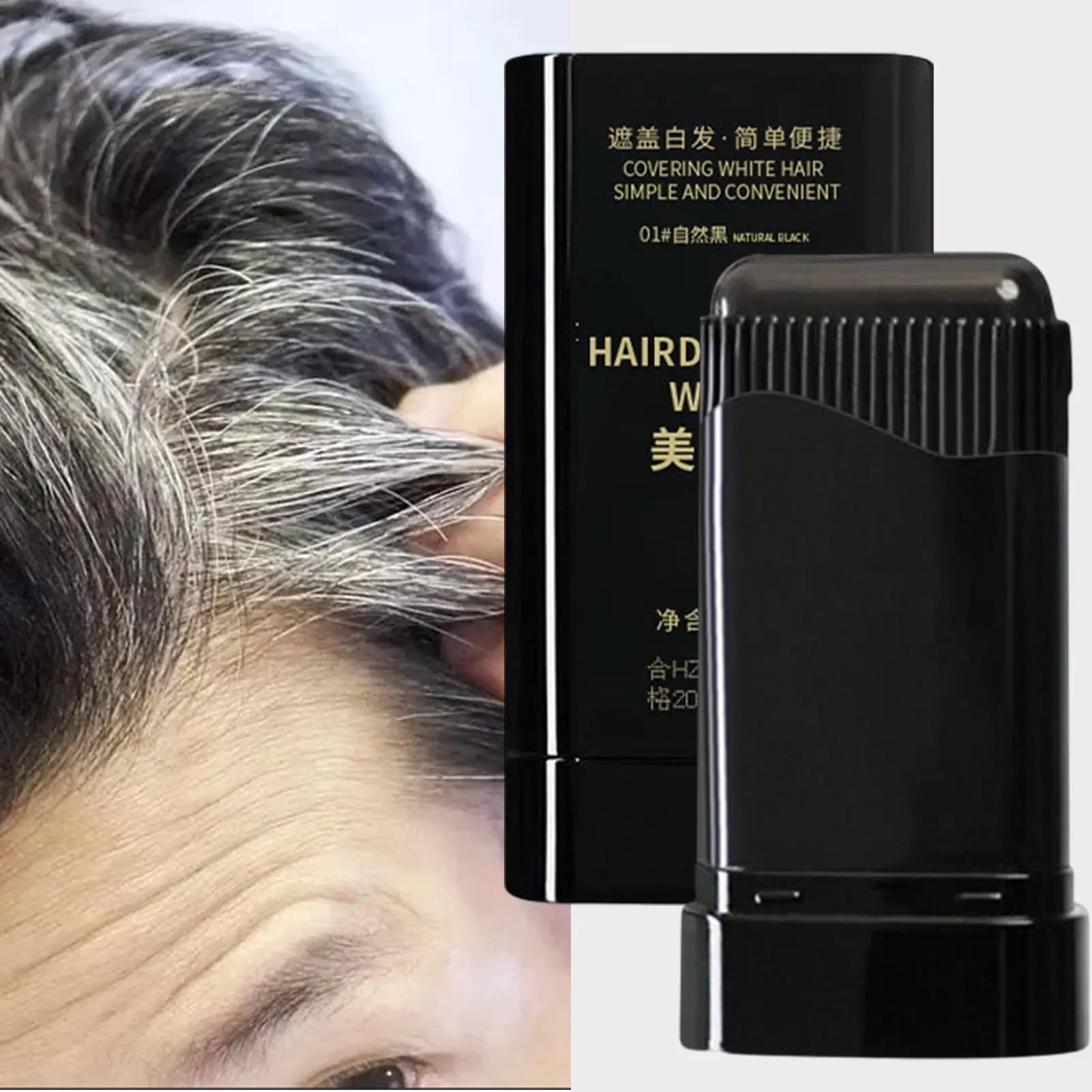 Women's Hair Stick Quick Cover for Grey White Hair Instant Corrector Waterproof Hairroot TouchUp Hair Tincture Stick