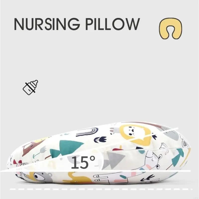 A5YC Cotton Nursing Pillow Accessory Stylish Baby Feeding Pillow Mother & Baby Bonding Pillow Cotton Newborns Pillow Upgrades