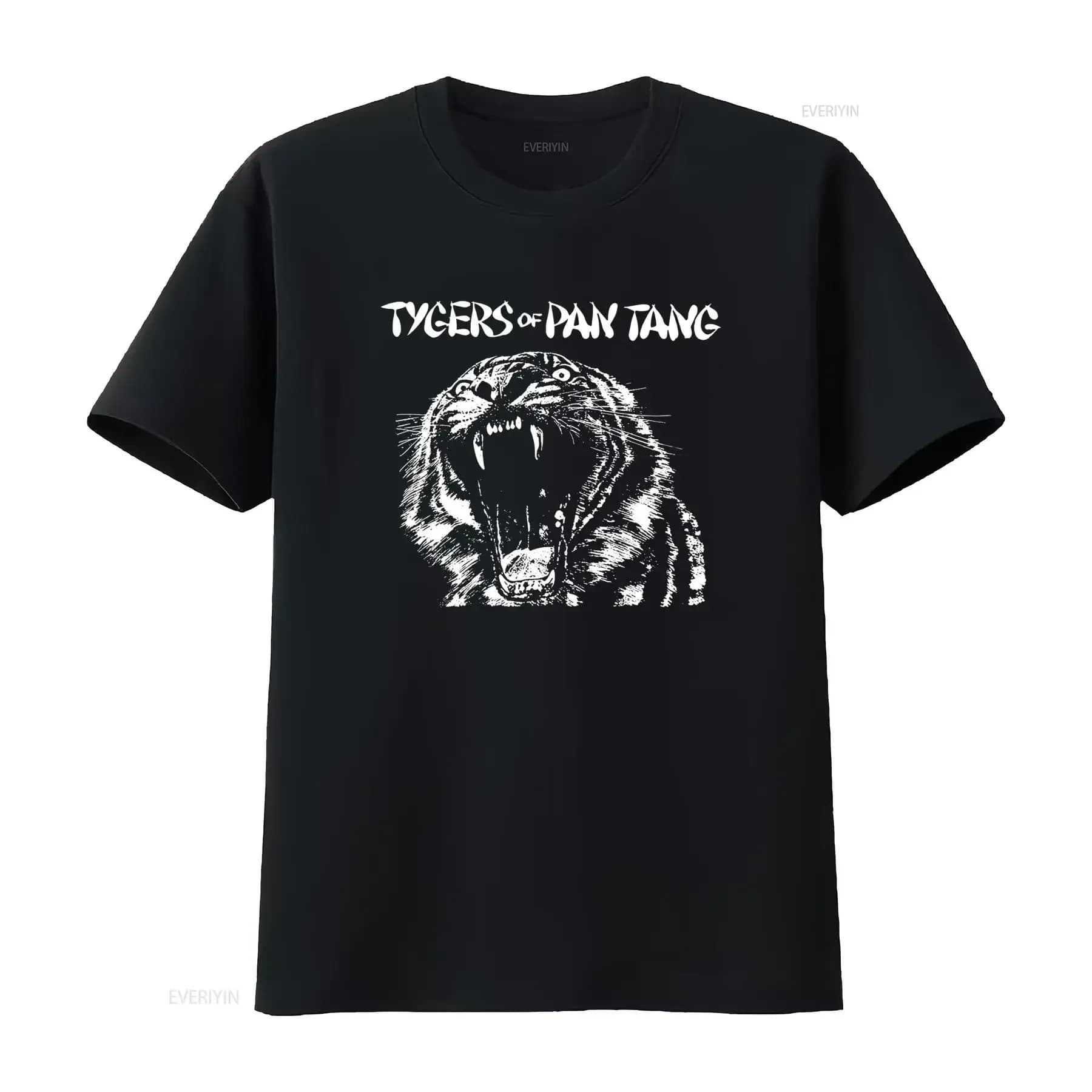 T-shirt Tygers Of Pan Tang Tiger, nuovo design ufficiale della rock band, vintage, effetto lavato, streetwear, elasticizzato, unisex, versatile, comodo