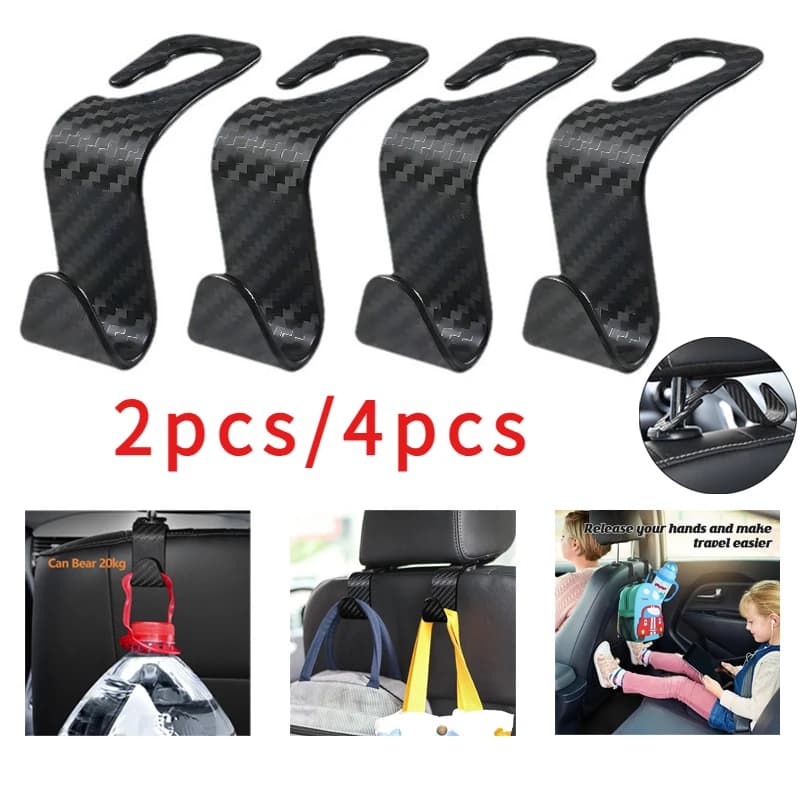 Universal hook for car seat headrest, 2/4 pieces, phone holder, suitable for drinks, umbrellas, snacks, bags, interior accessories car