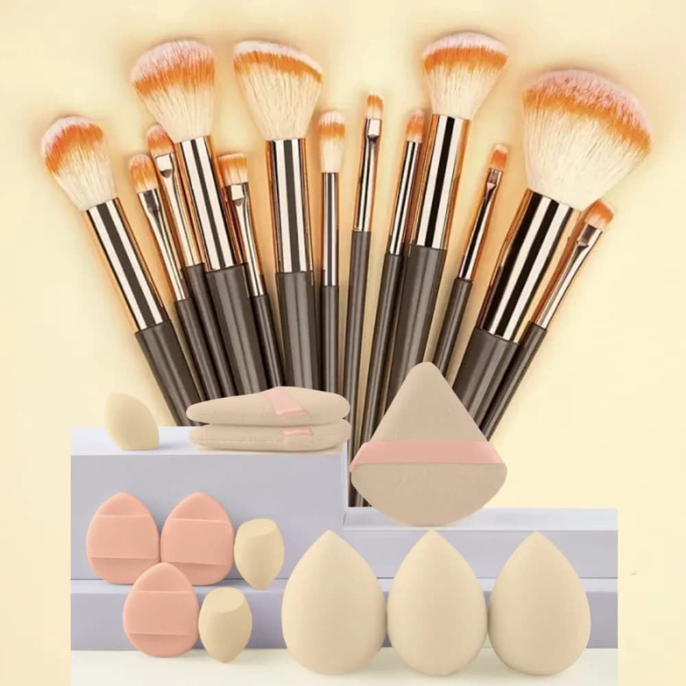 25 Piece Makeup Brush Set Soft Makeup Sponge Set Cosmetics Bottom Powder Fard Umbrella Makeup Brush Portable Beauty Tool