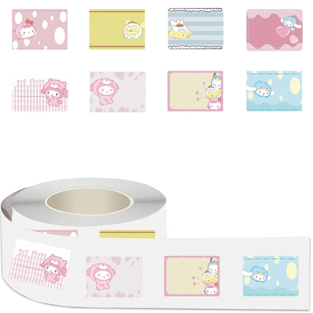 500 Pezzi Adesivi con Nome Sanrio Hello Kitty, Etichette Carine, Adesivi per Nome Scritto a Mano, Autoadesivi per Quaderni e Bottiglie d'Acqua