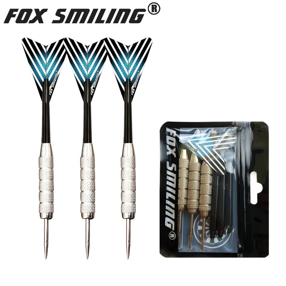 Fox Smiling 3 freccette con punta in acciaio da 22 g con aste per freccette in nylon
