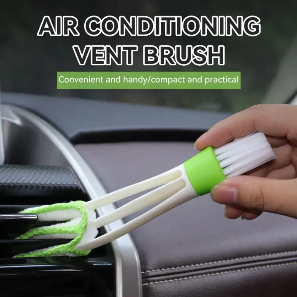 1pc Multi Functional Dual Head Air Conditioner for Vehicles Dust Removal Gap Air Outlet Brush, Car Air Outlet Cleaning Brush