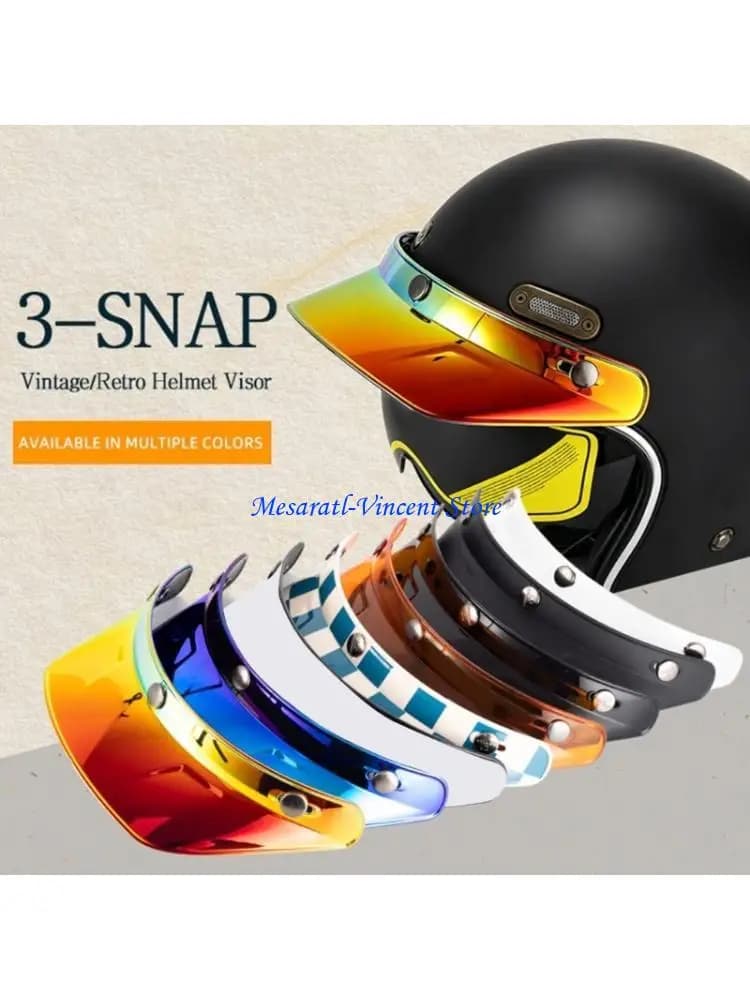 A70F Detachable Helmet Brim With Triple System Fits Most Motorcycle Bike Models