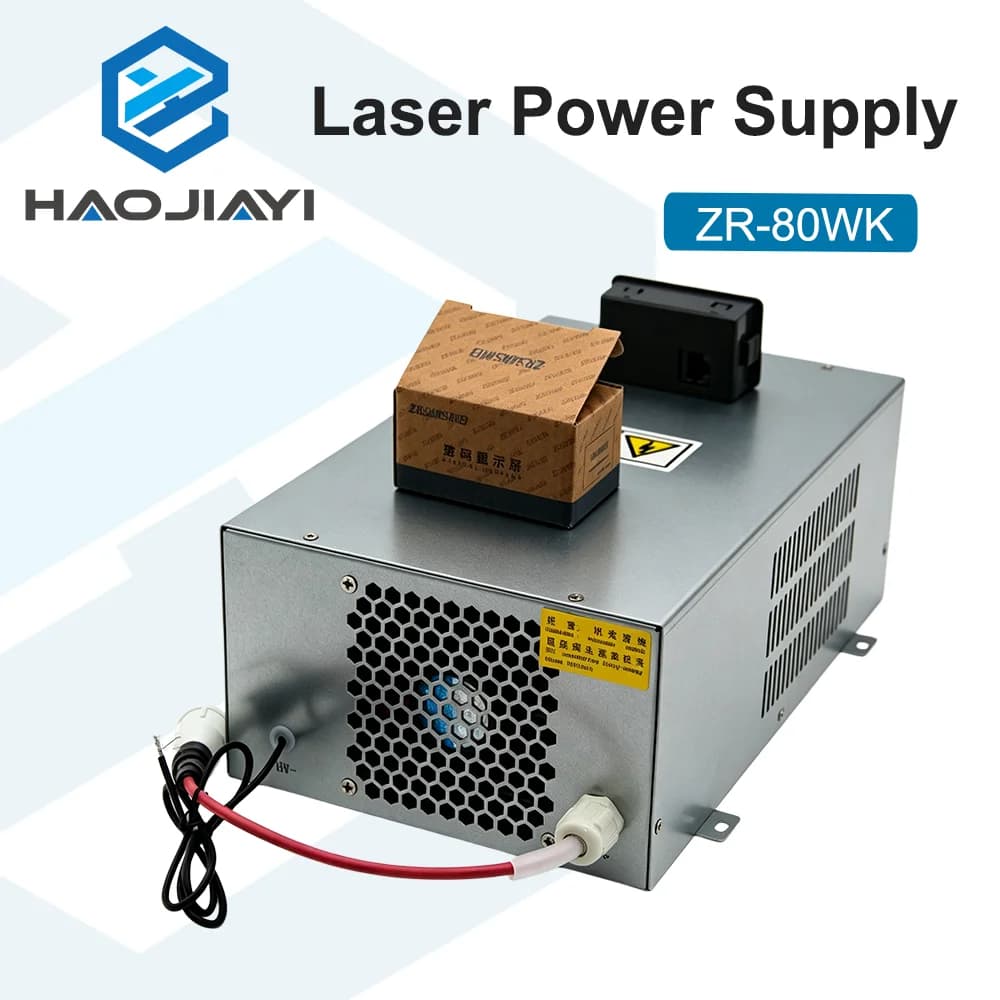 ZR-80WK 80W CO2 Laser Power Supply High Voltage PSU for 80W CO2 Glass Laser Tube Engraving Cutting Machine Replacement Parts