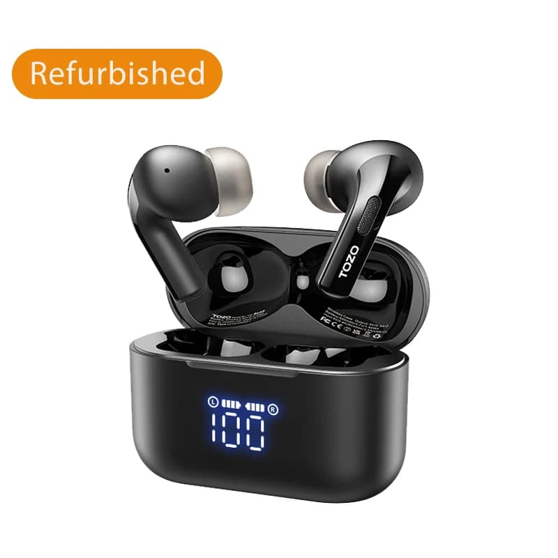 Auricolari Wireless TOZO T20 Ricondizionati, Bluetooth TWS con Doppio Microfono per Chiamate, Cancellazione del Rumore ENC, Impermeabili IPX8