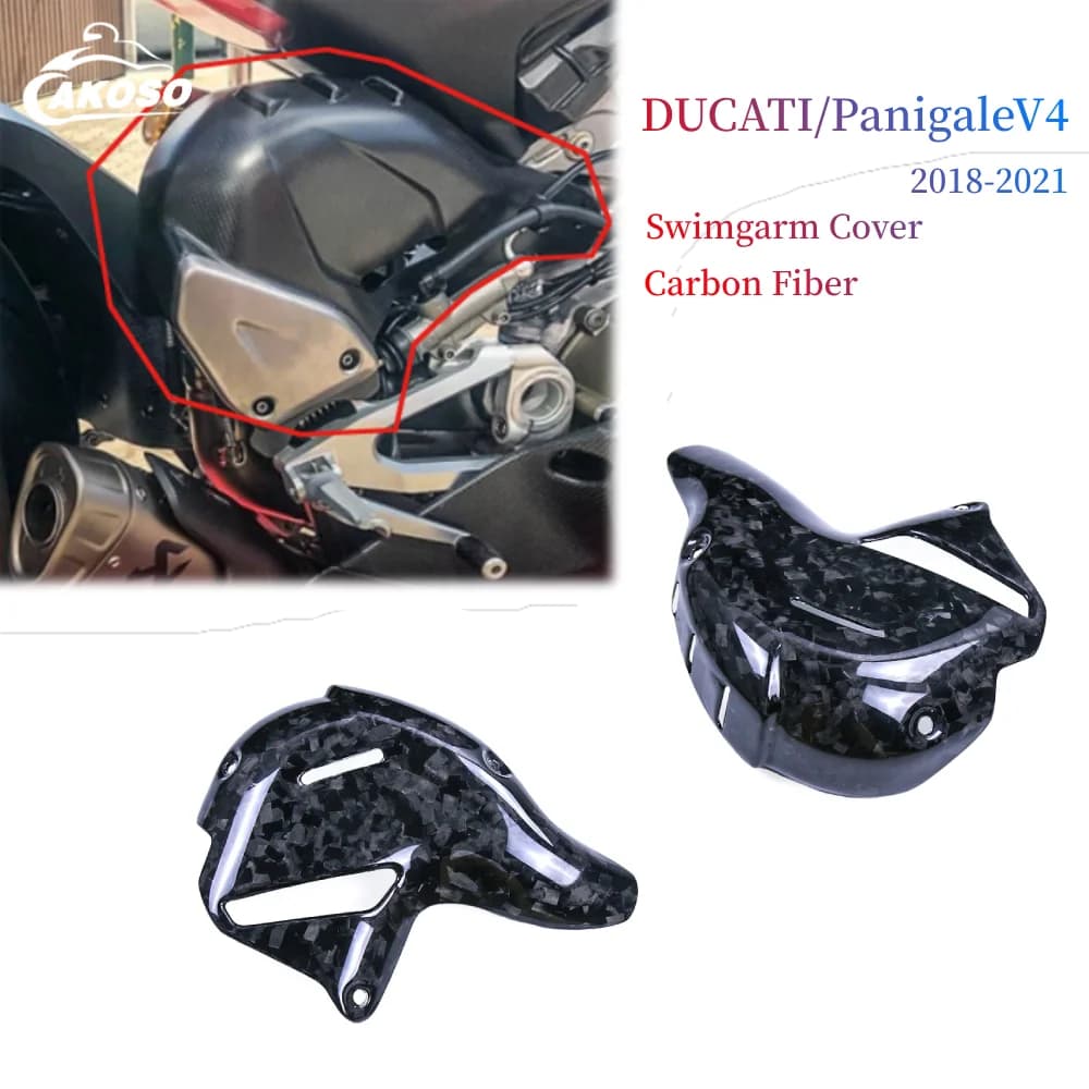 Per Ducati Panigale V4 V4S V4R Modifica moto con copertura pignone in fibra di carbonio Copertura protettiva scudo termico 2018+