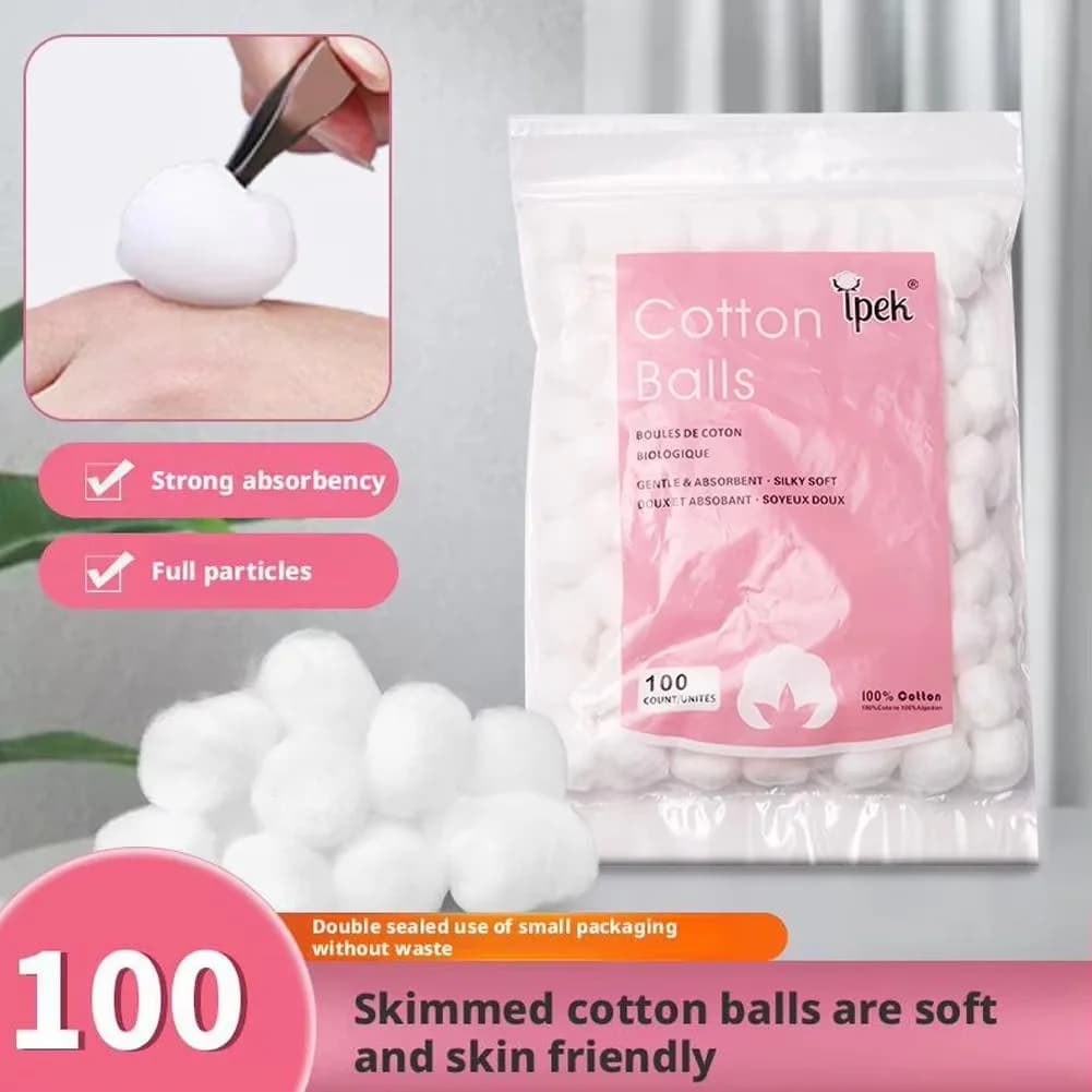 50/100/200pcs Absorbent cotton Ball Nail Polish Remover Cleaning Tool Makeup Cotton Nail Art Alcohol Disinfection Assossories
