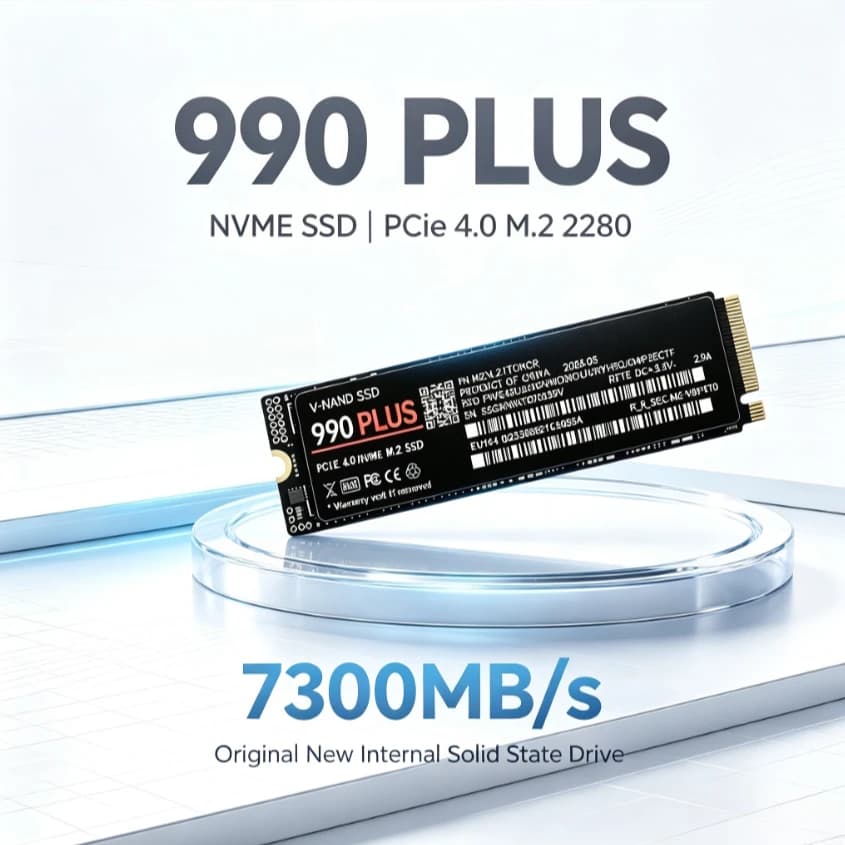 Genuine 990 Plus M.2 NVMe SATA SSD 500GB 1TB 2TB 4TB Ultra High Speed Internal Solid State Drive for Laptop Desktop PC