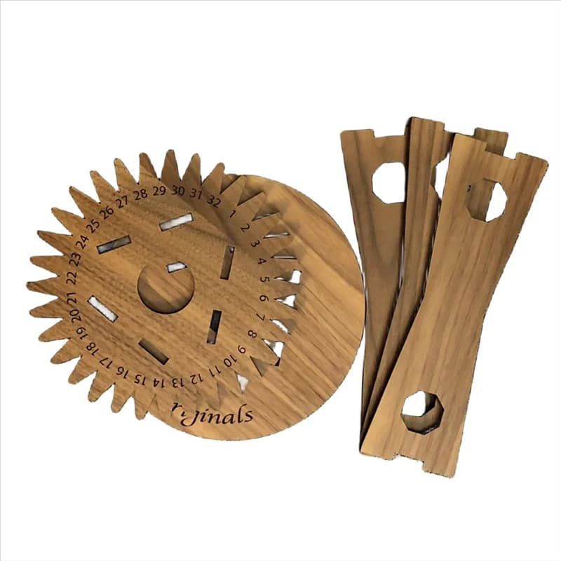 AA76-Weaving String With Wooden Handles DIY, Wood Braiding Disk For Friendship Bracelet Looms Slot Kit DIY Hand Rope Braiding