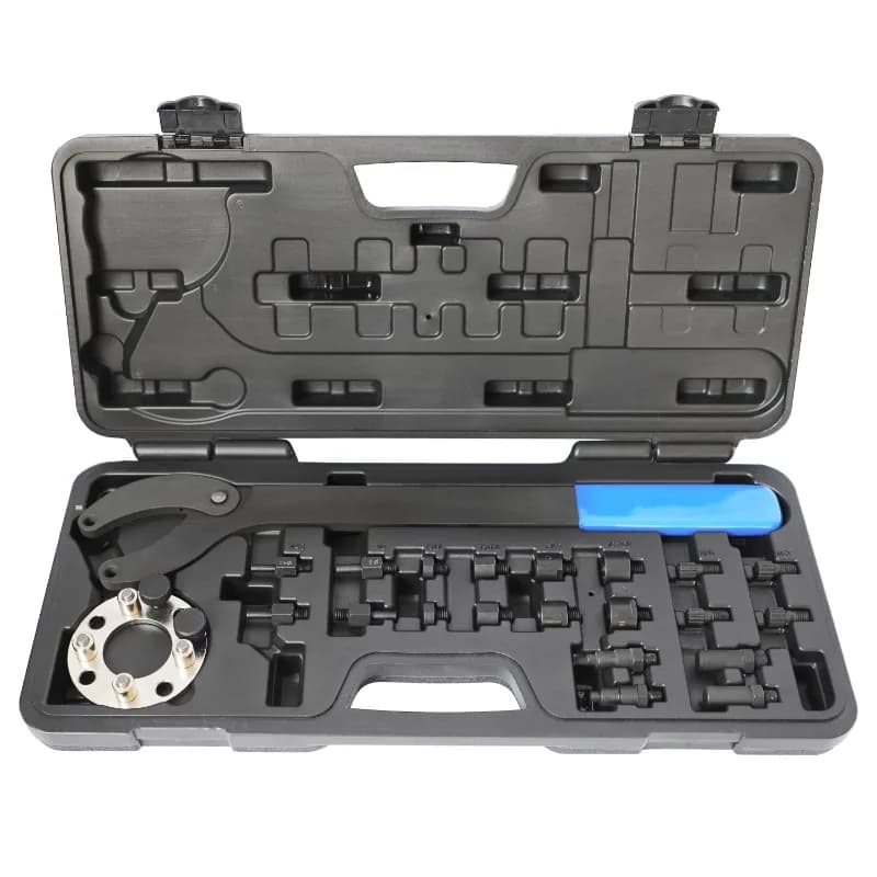 Set of instruments for changing the striped belt of the camshaft counter against the toothed pulley support tool for VW Golf VAG TSI 3036 T10172