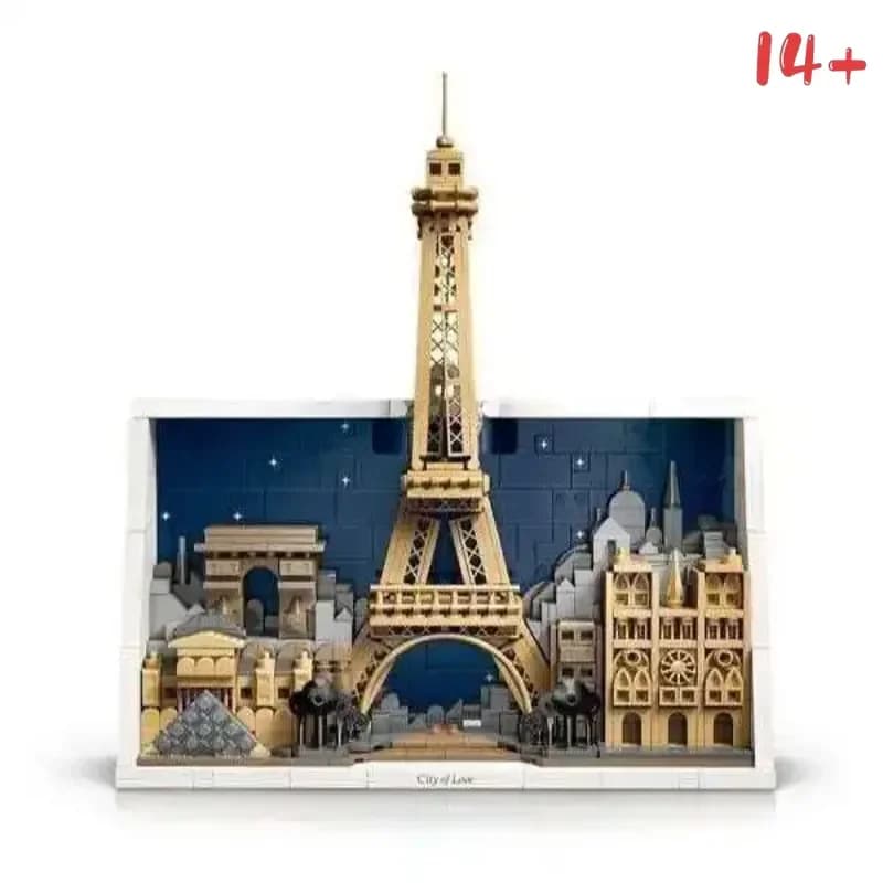 Disney 21064 958PCS Blocchi di architettura in stile europeo Modello assemblato fai-da-te Ornamento da scrivania compatibile con i mattoncini LEGO